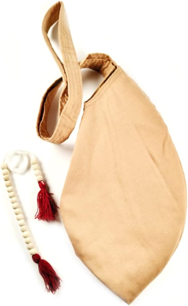 MAYAPURICotton Chanting Bag/Beads Bag/Gomukhi Japa Bag with Sakshi Mala Counter (Burlywood Color)
