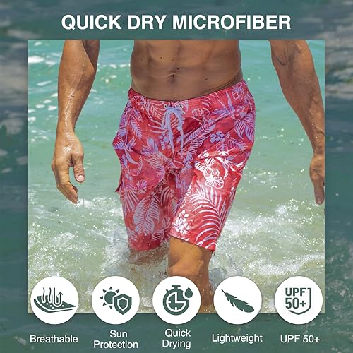 Image of Kanu Surf Men's Wade Mens Swim Trunks Quick-Dry Swim Shorts Men, 5.5 - 9 Inch Inseam (Regular & Extended Sizes)