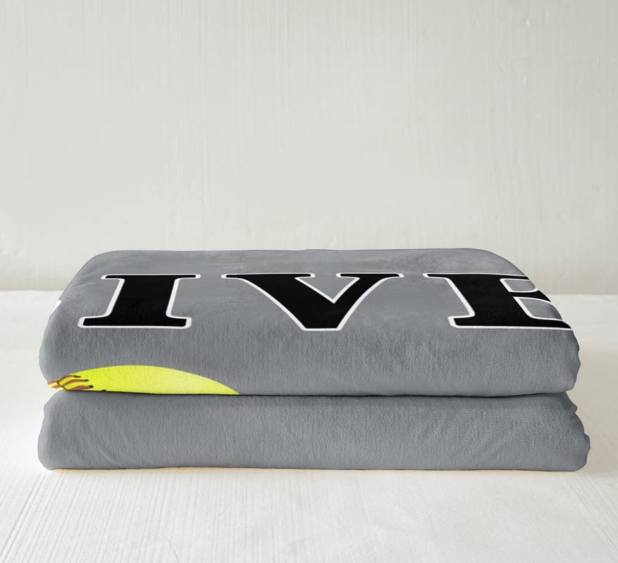 Coperta sportiva da baseball per ragazzi super morbida calda accogliente blu baseball softball coperta in pile peluche coperta per bambini regali per letto decorazione fan del baseball 101,2 x 127,2