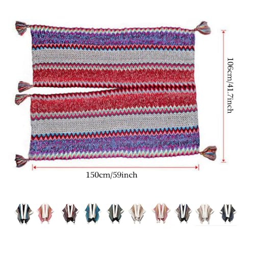 Women's knit Bohemian Poncho Shawl,Wraps Pashmina with Tassel,Oversized Sweaters Cardigan Shawls for Fall Winter4