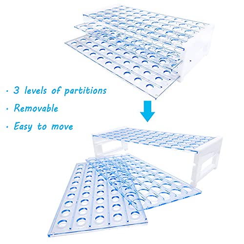Szsrcywd GFGN 50Pcs Clear Plastic Test Tubes thumb #1