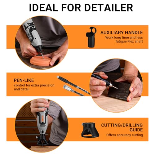 Outil rotatif multifonction avec kit de forets électriques pour graver sans effort - 7