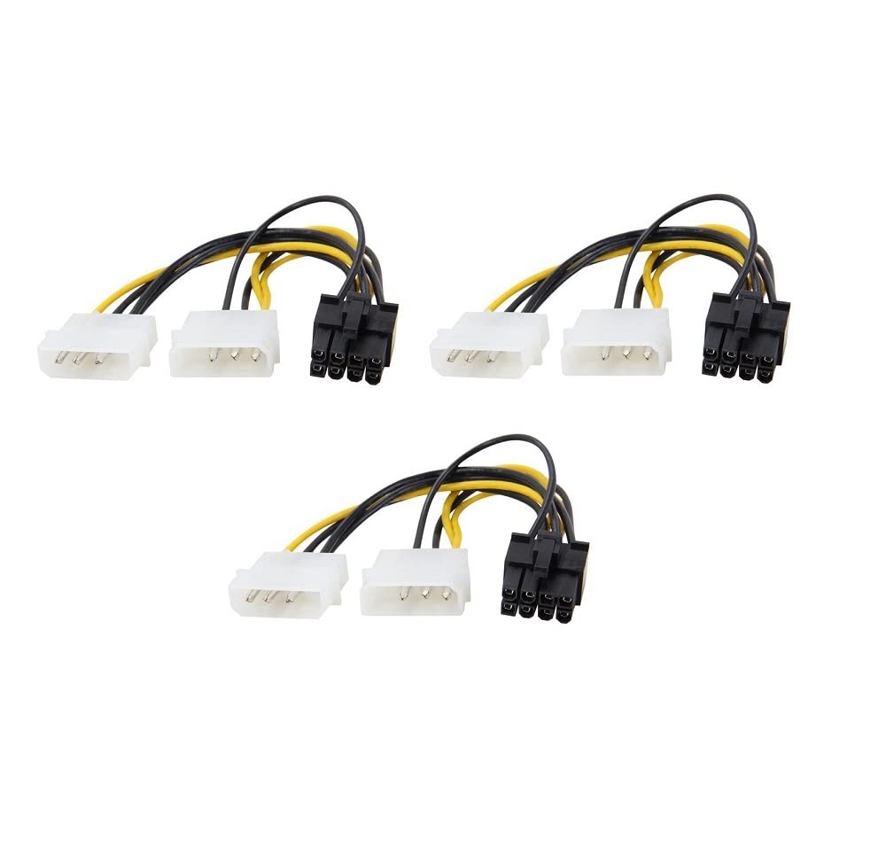 LipiWorld® 8 Pin PCI Express to Dual 4 Pin Molex LP4 Graphics Card  