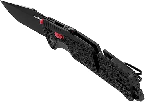 Miniatura 3 de SOG Trident at Ambidextrous Professional Tanto - Cuchillos plegables  Hoja de acero inoxidable CRYO D2 tratada térmicamente de 3.75 pulgadas