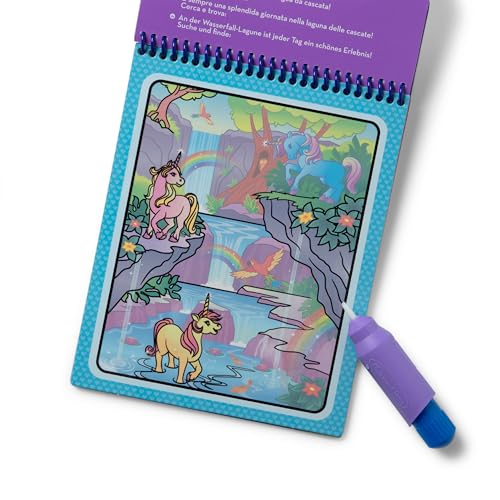 Image of Melissa & Doug Water Wow! Reusable Water-Reveal Coloring Activity Pad Travel Toy - Unicorn - FSC Certified