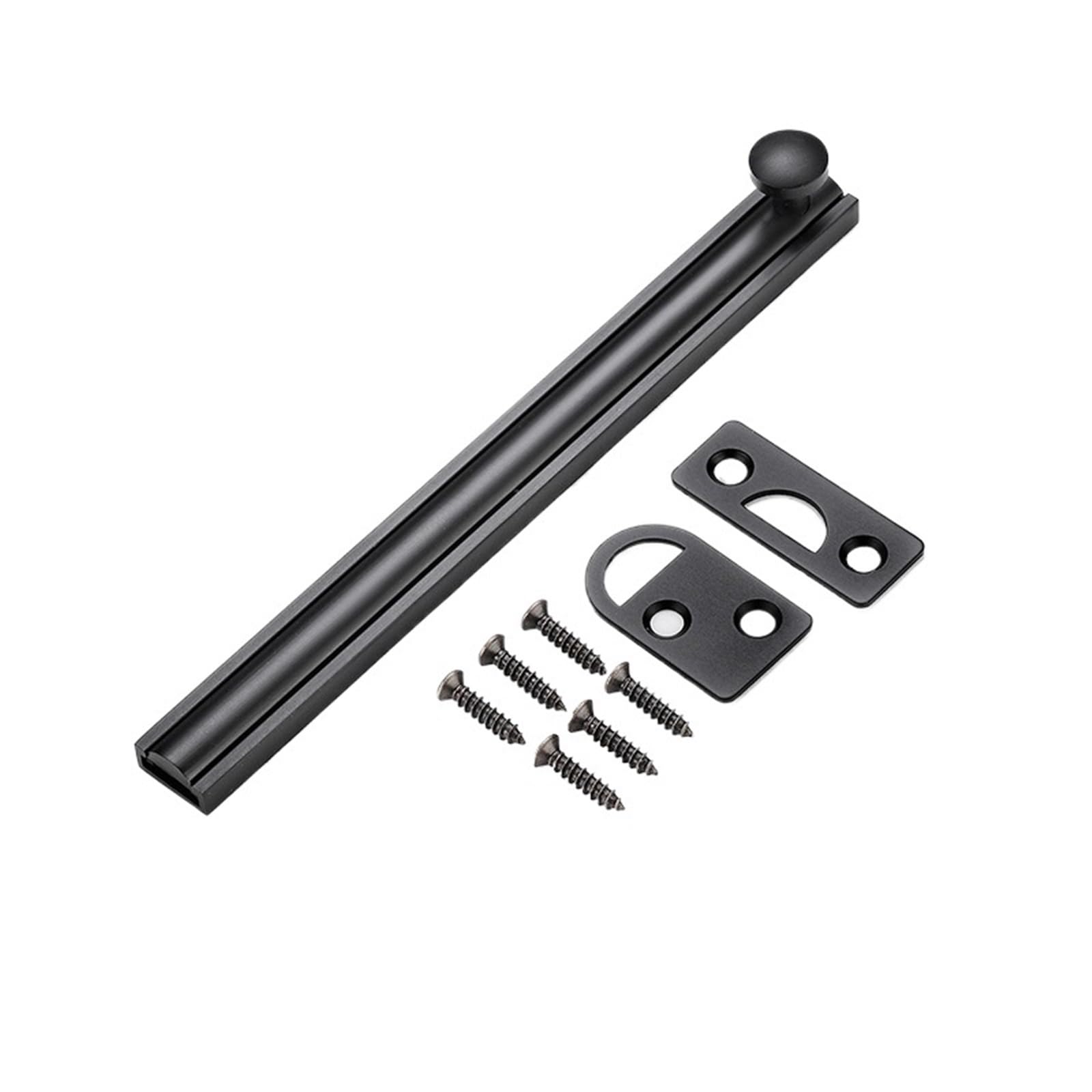 3pcs All-Copper Bolts Latch Surface Mounted Door Lock Strong for Home Hardware for Door(6 inch Dumb Black)