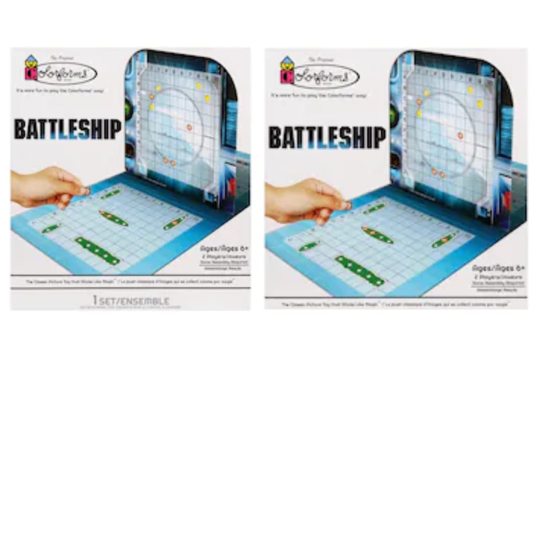 Rosie Beaux Set of 2 Colorforms Battleship Travel Board Games with Surprise Gag Gift