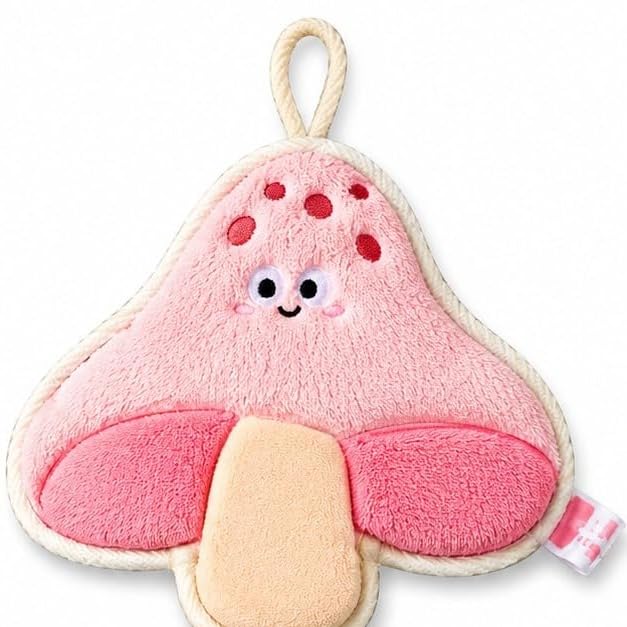 Mushroom Shape Hanging Hand Towel | Cute Mushroom Microfiber Coral Fleece Kitchen & Bathroom Towel | Ultra Soft Super Absorbent Hand & Face Wipe (Pack of 1)-image-16