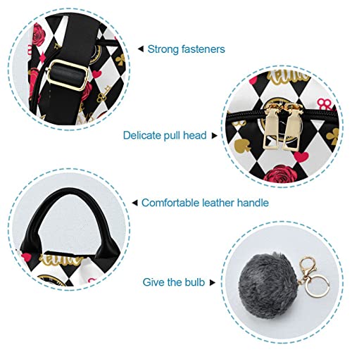 Image of Fustylead Alice Chess Board Backpack Purse for Women Fashion Ladies Shoulder Bags Large Travel Bag