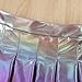 Holographic Metallic Skater Skirt for Girls High Waisted Summer Shiny Flared A-Line Mini Skort for 4-15 Years