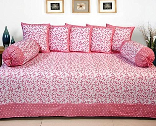 Velvet Cotton 500 TC Diwan Set (Multicolour, Standard)-picture-27