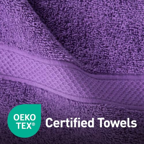 Image of MYTRIDENT Hand Towel | Urban Comfort | Quick Drying | Travel Friendly | for Men /Women | 2 Pc Hand Towel (40 cm x 60 cm) | 100% Cotton 450 GSM - Purple