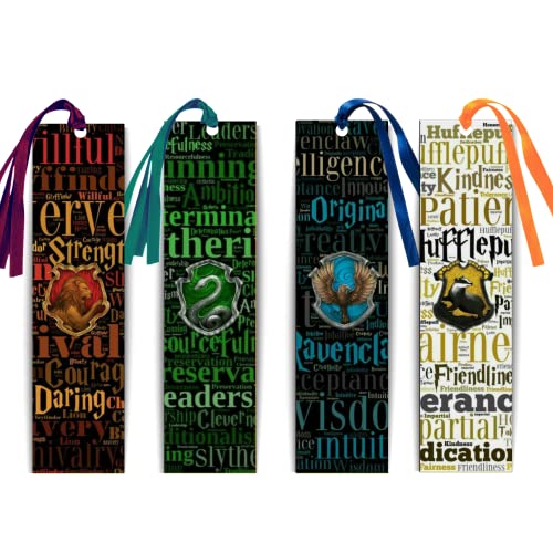 Kit de Marcadores de página - Casas Harry Potter (4 un) Com fita