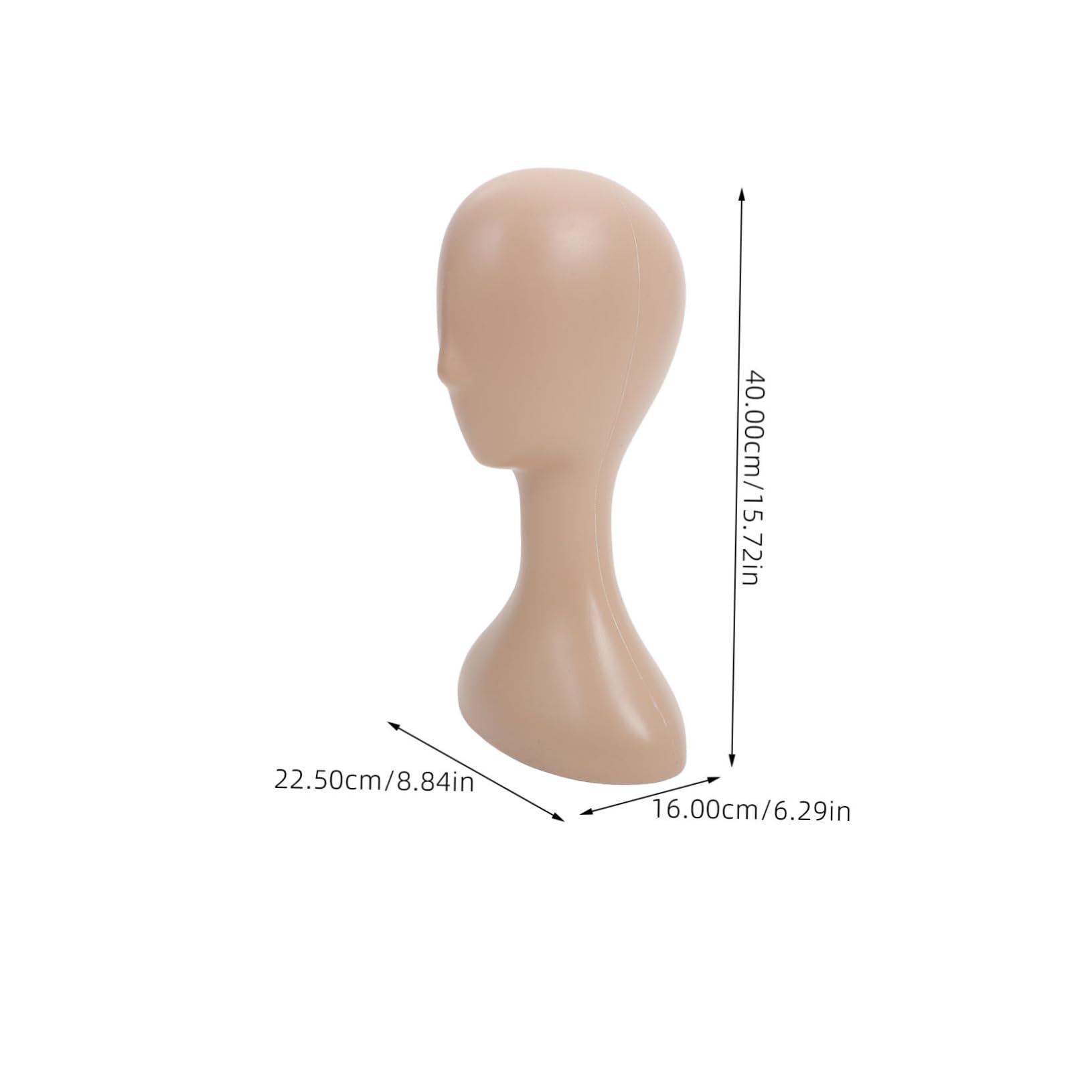 PRETYZOOM Versatile Plastic Mannequin Head Stand for Wig Display Hat Scarf Showcase