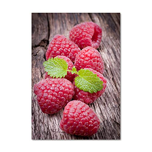 Image sur Verre Acrylique 70x100 - Déco Mural Rouge Framboises Tulup