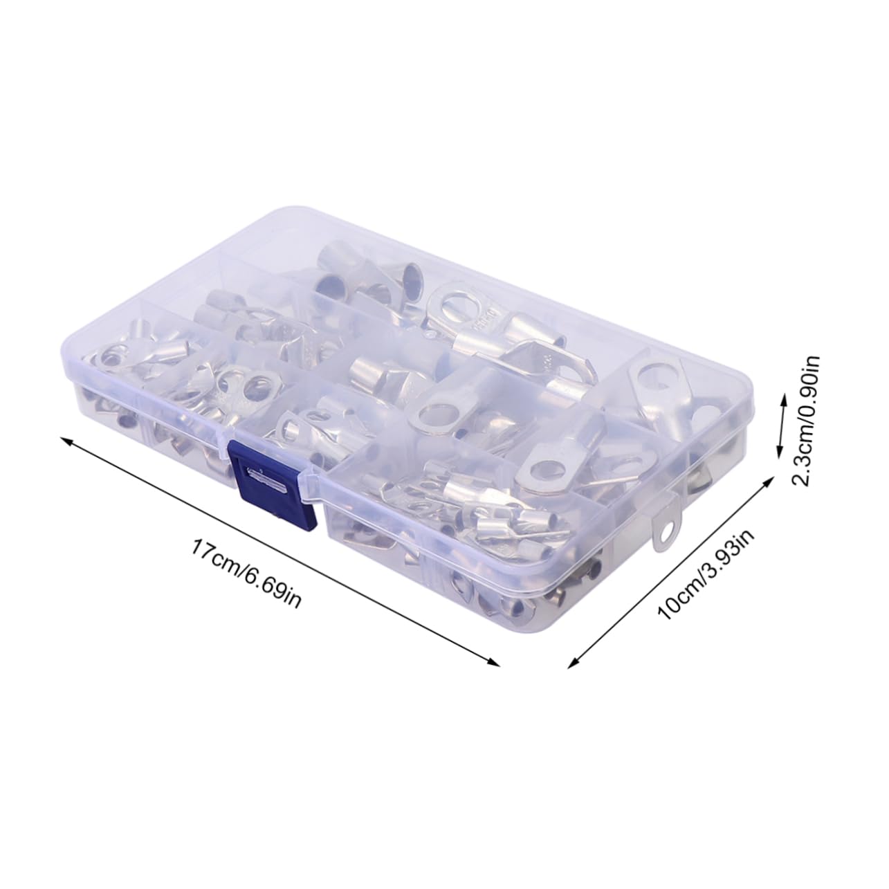 Anneome Connecteurs de Borne Annulaire Tubulaire Cosses Électriques Robustes Extrémités Fermées en Cuivre Nu 120pcs pour Câbles de Batterie, pour Installations Extérieures