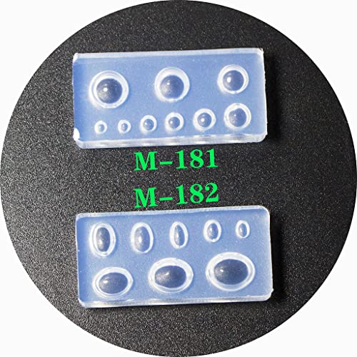 Molde de silicona para decoración de uñas con formas oval y redonda miniatura 4