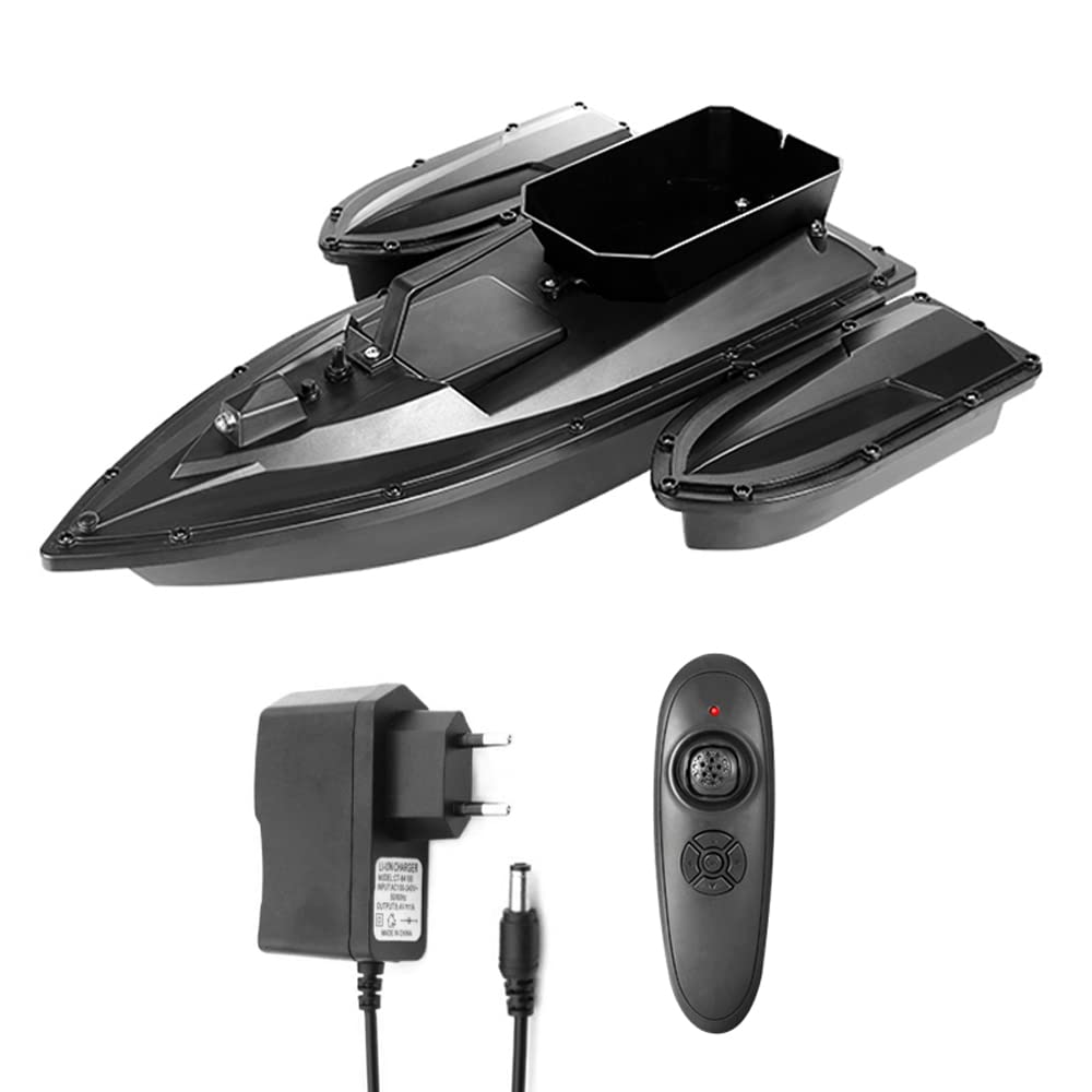 Pepisky Fishing Bait Boat 500m Remote Control Bait Boat Dual Motor Fish Finder 1.5KG Loading Support Automatic Cruise/Automatic Route Correction with LED Light for Fishing