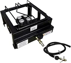 Fogão Portátil Industrial 1 Boca Alta Pressão Com Mangueira