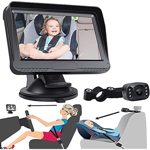 OBEST Cámara Monitor Bebé Coche con Espejo 1080p Cover