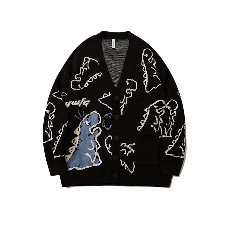 Emo Y2K Cardigans for Women Cute Patterned Sweaters Aesthetic Button Up Long Sleeve Clothings Kawaii Cottagecore Tops