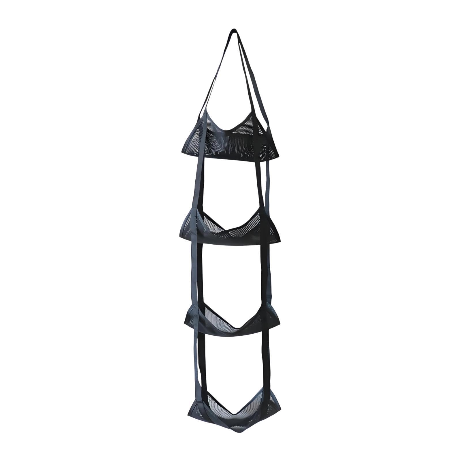 Filet de Rangement Vertical Suspendu pour Ballons de Sport, Sac en Filet à Plusieurs Couches en Polyester Résistant, Idéal pour La Maison, L'école