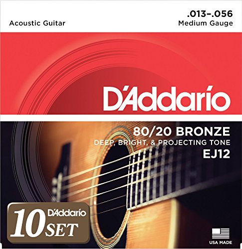D'Addario __I AR[XeBbNM^[ 80/20uY Medium .013-.056 EJ12 x 10Zbg yKiz