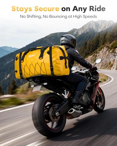Bolsa seca impermeable de 60L tipo duffel para motocicleta, mochila y camping con cierre enrollable impermeable miniatura 4