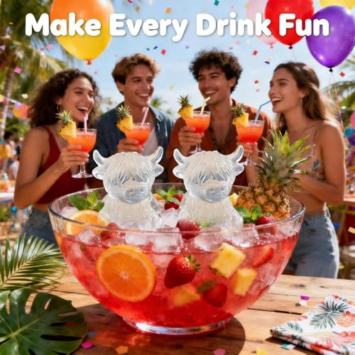 Molde para cubitos de hielo silicona vaca 3D KPOAPERA miniatura 4