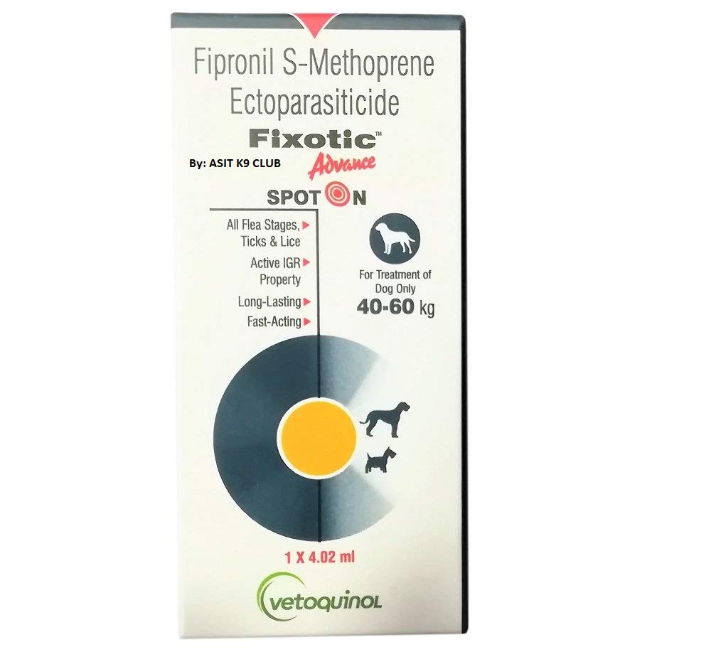Vetoquinol Fixotic Spot On (40kg-60 kg) by ASIT K9 Club (B07R6Z17JM) Amazon Price History, Amazon Price Tracker