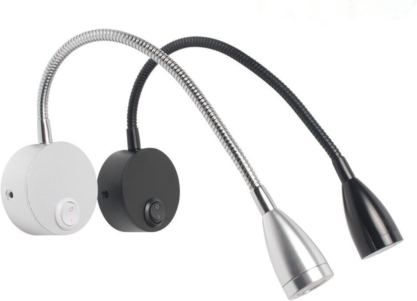 Wall lamp Yacht RV Interior Wall Lamp Flexible Hoses Reading Light Bedside Book Lighting Campers Spotlight with Switch,Chandelier