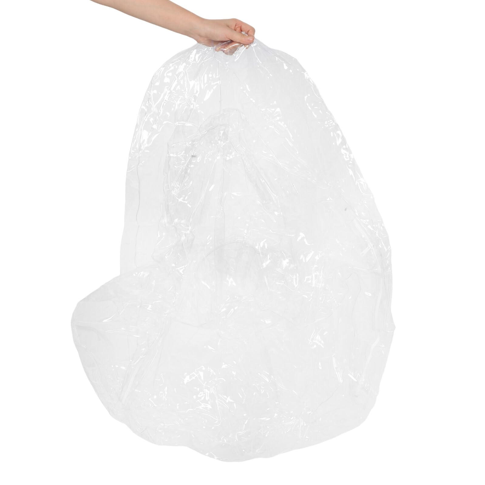 Pouf Contenitore Trasparente per Giocattoli di Peluche Cerniera in PVC Imbottito e Spazioso Borsa Porta Peluche per per Organizzare e Arredare la Cameretta