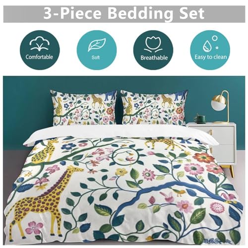 Juego de ropa de cama con león y elefante de microfibra suave 6