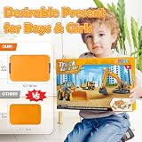 FRUSE Magic Toy Sand Für Kinder,Magic Spielsand Koffer mit Sand,4 Baufahrzeuge,4 Sandformen, Spielsand Baukasten,Sensorisch Sandspielzeug Spielsand für Jungen Mädchen Alter 3 4 5 6 7+ Jahre Alt
