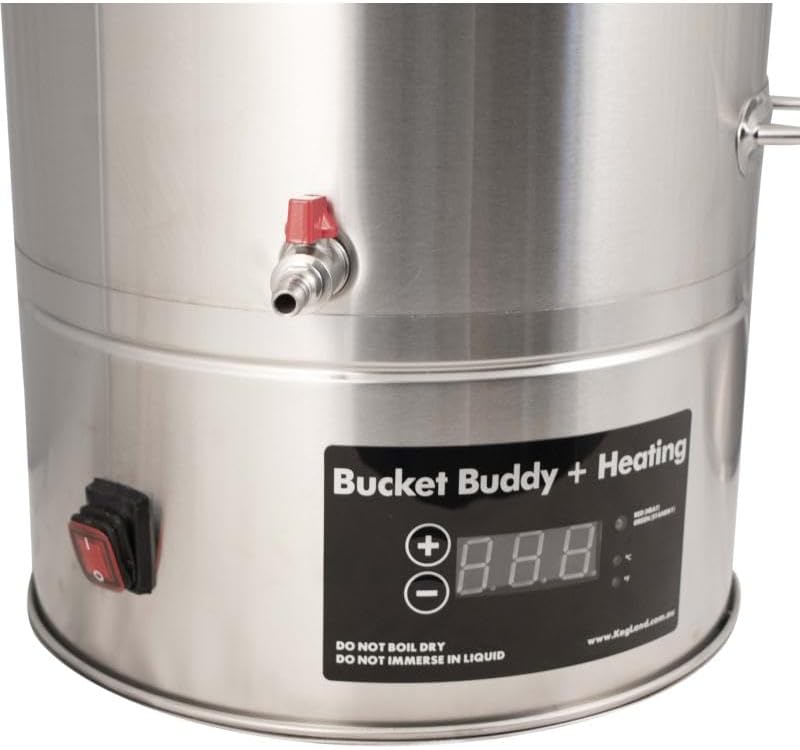 Close-up of the digital control panel and power switch.