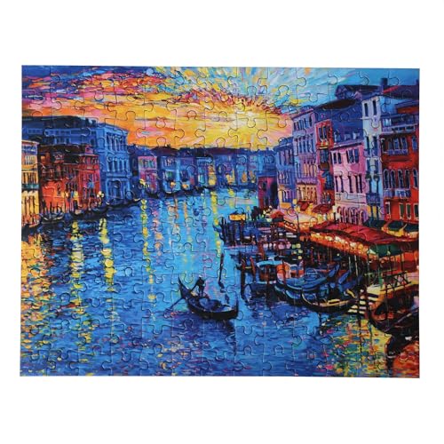 Image of Frank Venice Sunset 150 Pieces Puzzle | Collector's Edition | Travel Friendly Mini Puzzles | Puzzles Having Realistic Illustrations | Game for Focus & Memory | for Adults & 7 Years & Above