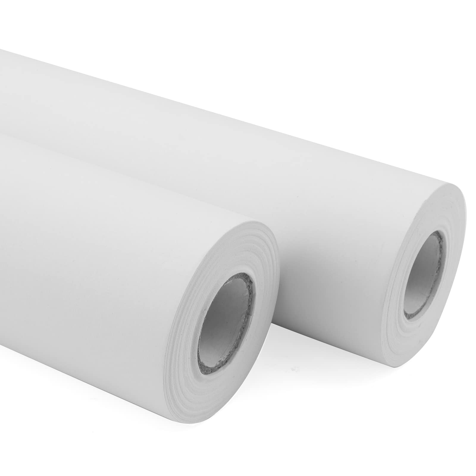 MUKCHAP 2 rotoli di carta da disegno, 44 cm x 25 m, rotolo di carta bianca per pittura, carta artistica per schizzi, disegno