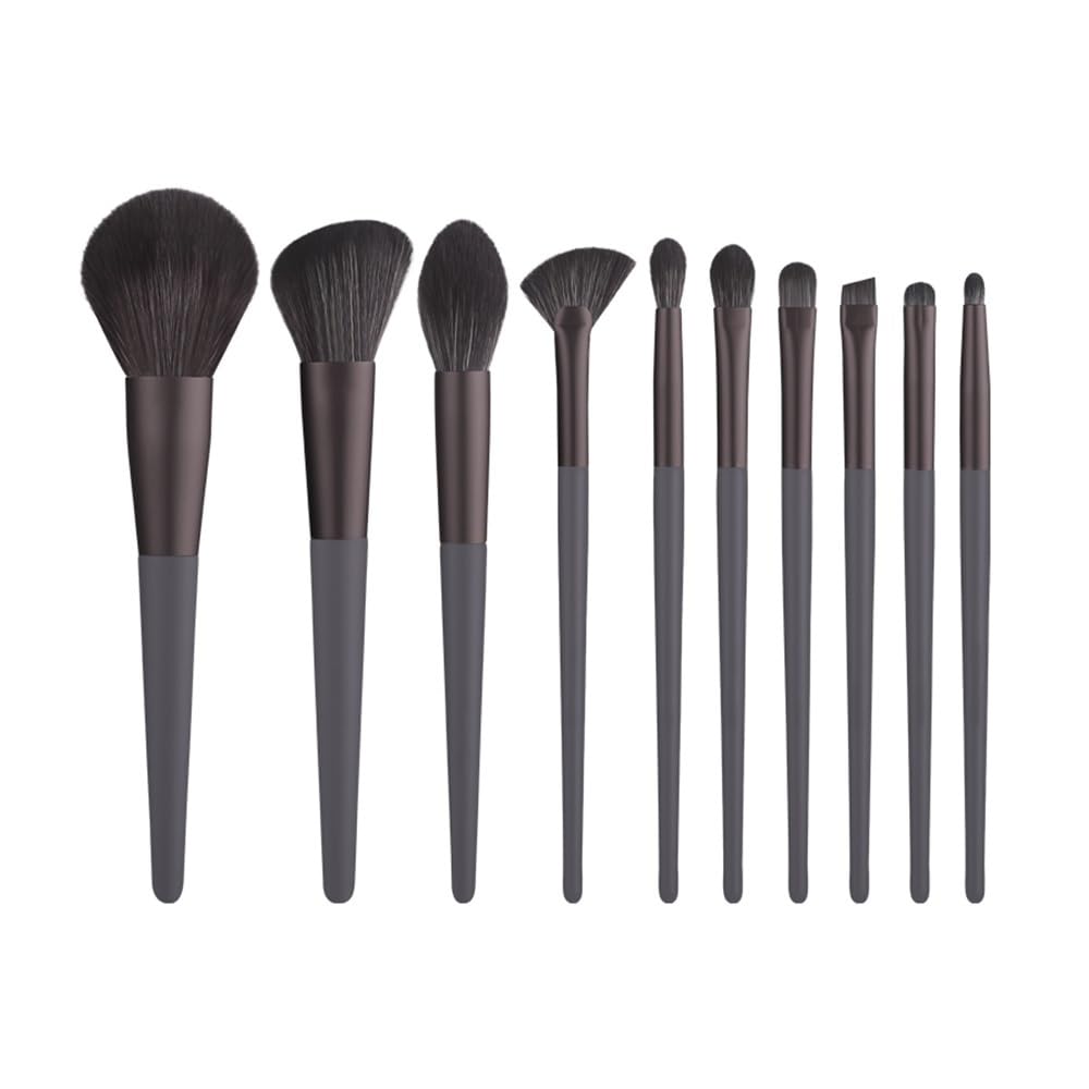 10 Pennelli for Trucco Naturale for Capelli, Fondotinta in Polvere, Fard, Ombretto, for Viso, Strumenti, Maquillajs Strumenti per Il Trucco(C1201BL-300)