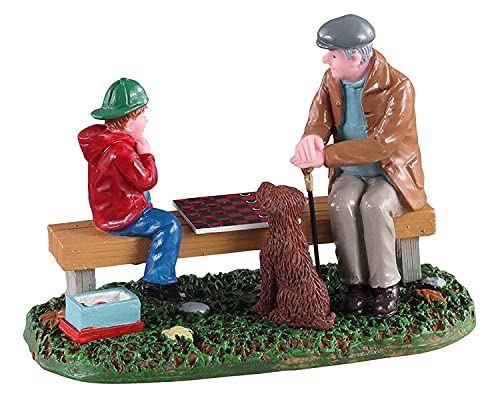 LemaxPlaying With Gramps - 12022: Child and Grandpa Figurine - Multicolored