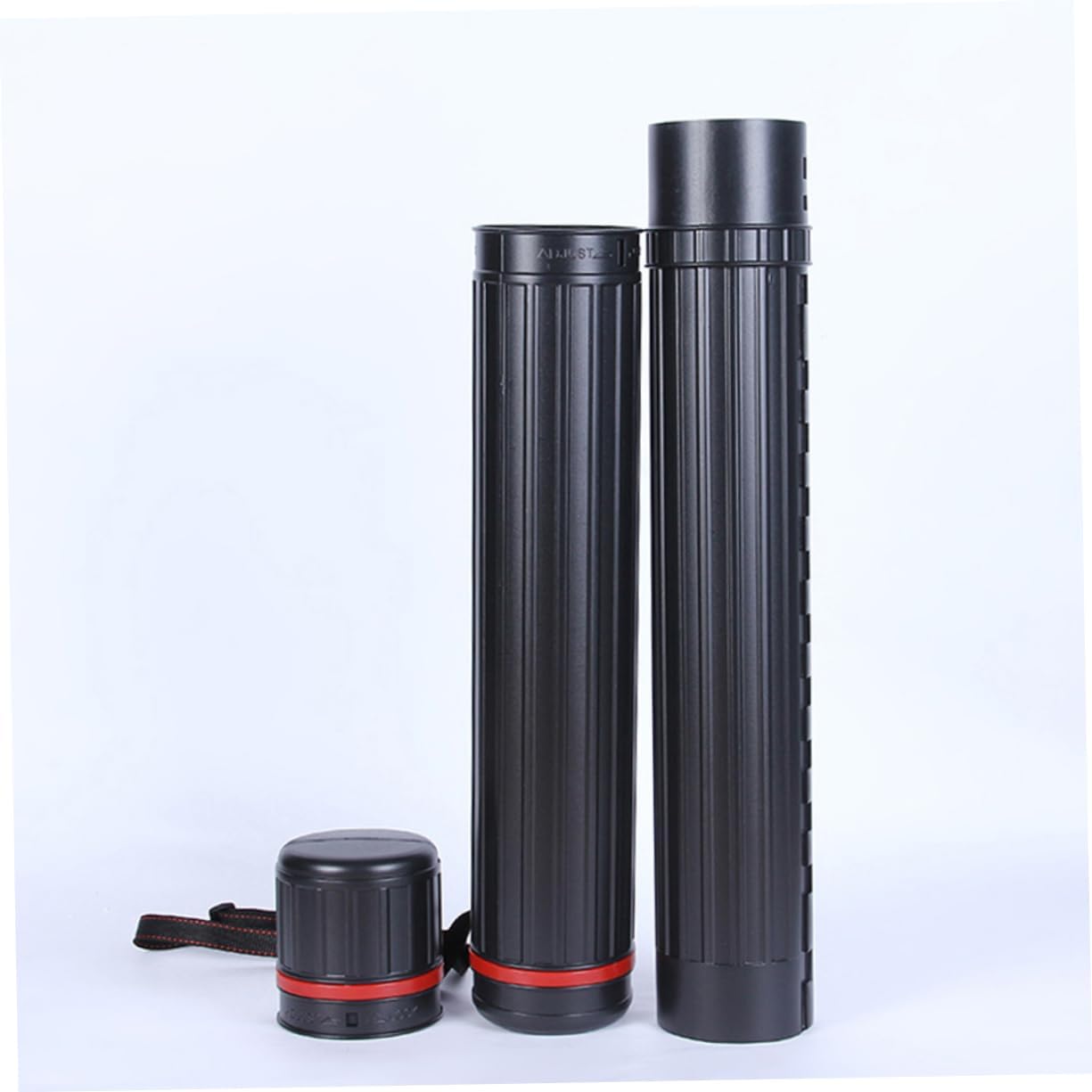 TEHAUX 3pcs Telescopic Drawing Storage Tube Poster Holder for Art Supplies Protects Artwork from Creases Black Plastic Design for Artists The Go