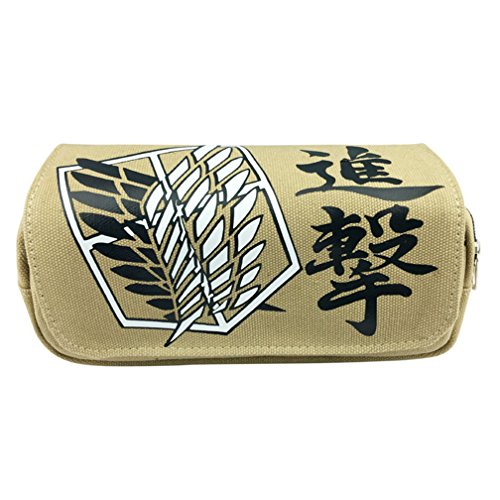 Preisvergleich Produktbild yoyoshome Japanische Anime Cosplay Bleistift Halter Kosmetiktasche Wallet Federmäppchen Schreibwaren Tasche Bag Pen Tasche Medium Attack on Titan 1