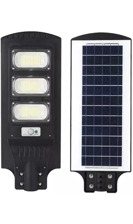 Triple Window Solar Light | 20W LED All in One Solar Street Light with Auto ON/Off, Motion Sensor, and 120 degree Beam Angle for Outdoor Use