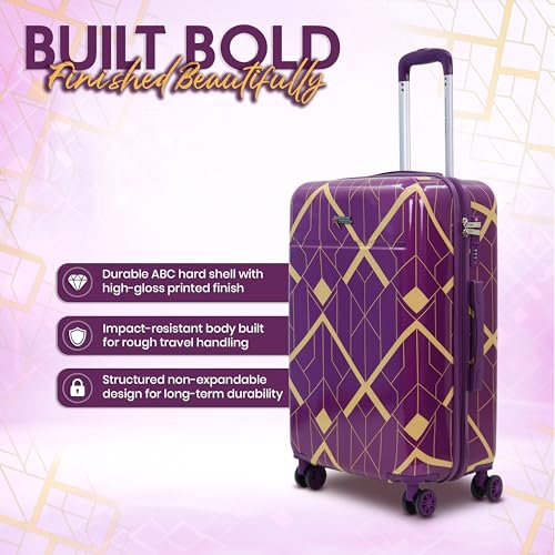 Image of AMERICAN TRAVELLER Spider Trolley Bags Single Medium | 360 Rotatable Wheels | Large Polycarbonate Hardshell, Lightweight Expandable, 360 Rotatable Wheels, TSA Type Lock