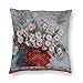 HOSTECCO Landscape Throw Pillow Cover Set of 4 Chrysanthemums Decorative Cushion Covers for Sofa Couch Bed Car Claude Monet Painting 18x18 inch