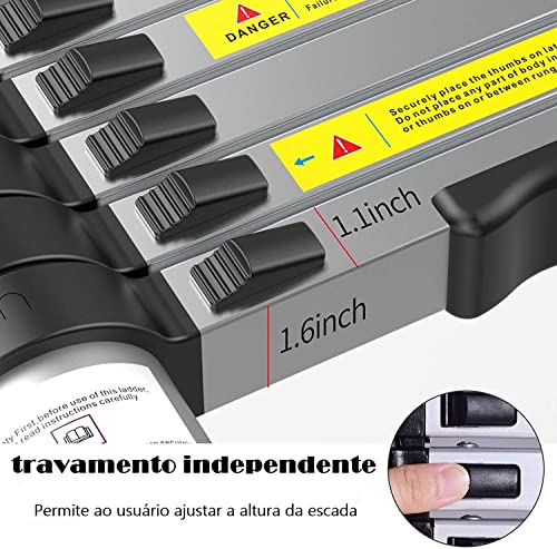 Escada Telescópica Aluminio 13 degraus 4mts