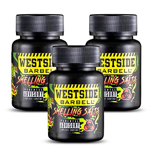 Westside Barbell Smelling Salts, Ammonia Inhalant for Athletes, Weight Lifting, Power Lifting, Increase Focus and Alertness (2 Oz) (3 Pack)