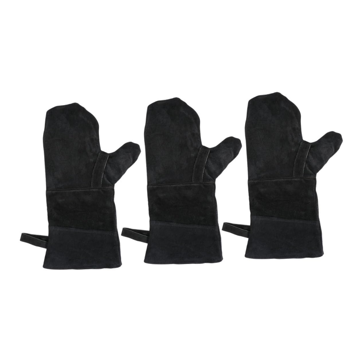 Manique isolant thermique Zerodeko noire : lot de 3 maniques de cuisine antidérapantes