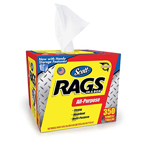 Product of Scott Shop Rags In A Box (350 ct.) - Surface Care & Protection [Bulk Savings]
