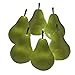 J-Rijzen 6pcs Fake Pears Artificial Fruits Vivid Green Pear for Home Fruit Shop Supermarket Desk Office Restaurant Decorations Or Props (Green)