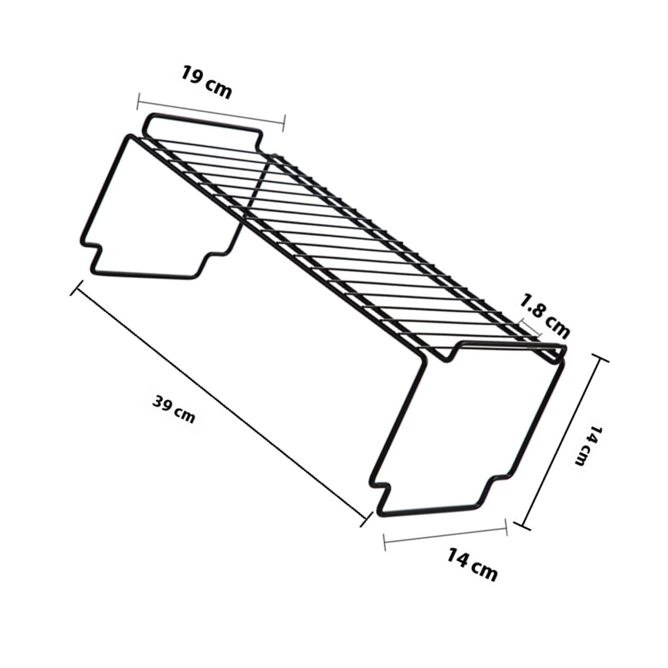 NUOBESTY Stapelfähiger Eisen Gewürzregal Organizer Großformat Schwarzer Küchen und Arbeitsplatten Organizer für Gewürzdosen und Vorräte